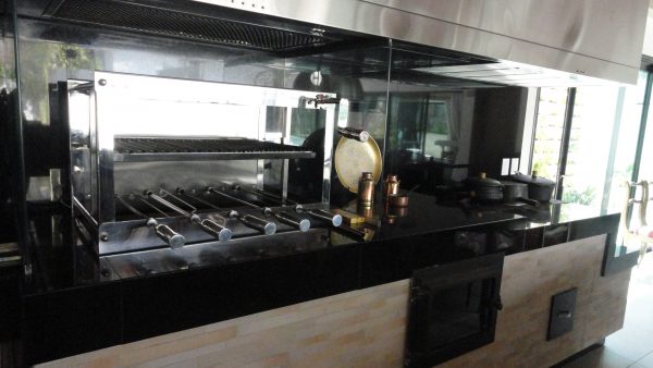 Balcão para Caixa Brazeira Àrea Gourmet em Granito Preto São Gabriel - Image 2